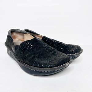 Alegria Debra Black Embossed Comfort Shoes Size 36 Women’s 5